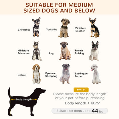 24" Elevated Dog Bed With Removable Canopy, UV Protection Canopy Shade