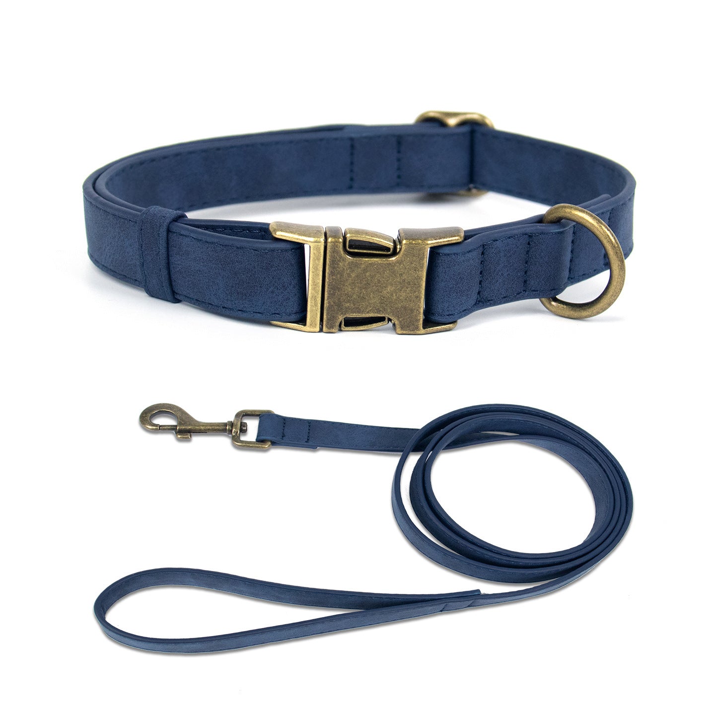 Vintage Suede Collar & Leash Set
