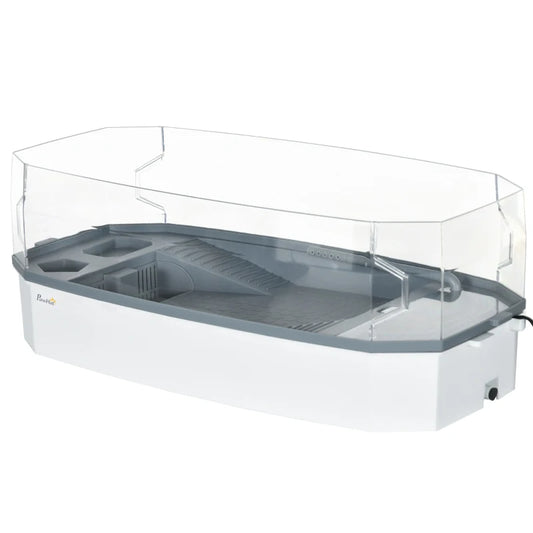 Turtle Habitat Tank Kit – Multi-Zone Aquarium with Basking Platform & Filtration System