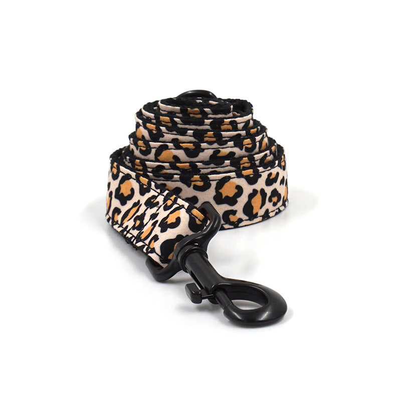 Leopard Dog Collar & Leash Set