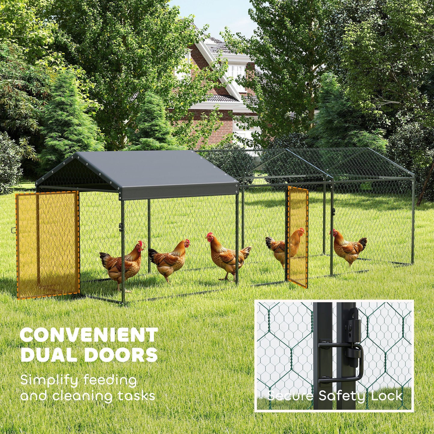 Metal Chicken Coop Waterproof & Anti-UV Cover