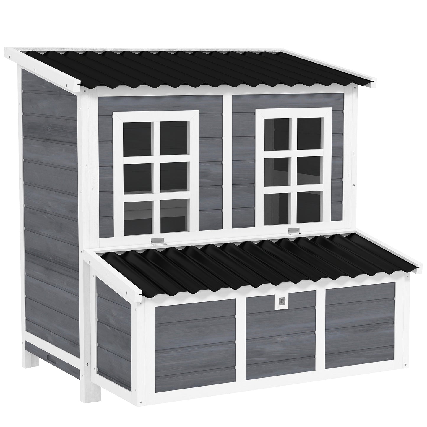 Roost & Run Coop With Nesting Box, Pull-Out Tray, Waterproof Roof