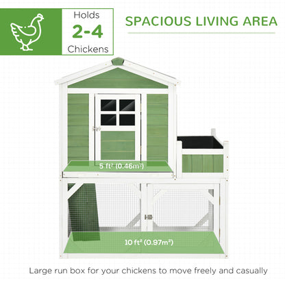 49" Chicken Coop Hen House with Garden Space