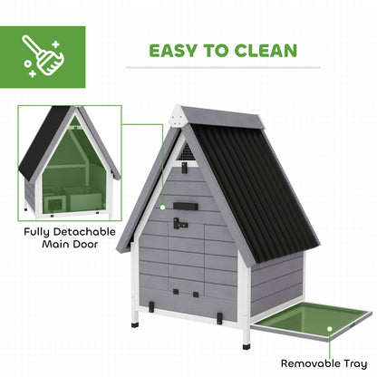 Happy Hen Coop - Outdoor Hen House with Nest Box & Easy-Clean Tray