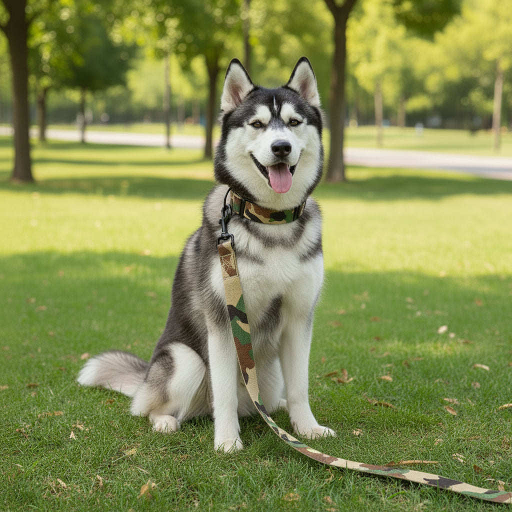Camo Or Pink Collar & Leash Set
