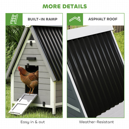 Happy Hen Coop - Outdoor Hen House with Nest Box & Easy-Clean Tray