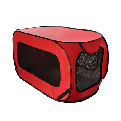 Smart Portable Pet Cage with Quick-Fold Design & Ventilated Mesh Panels