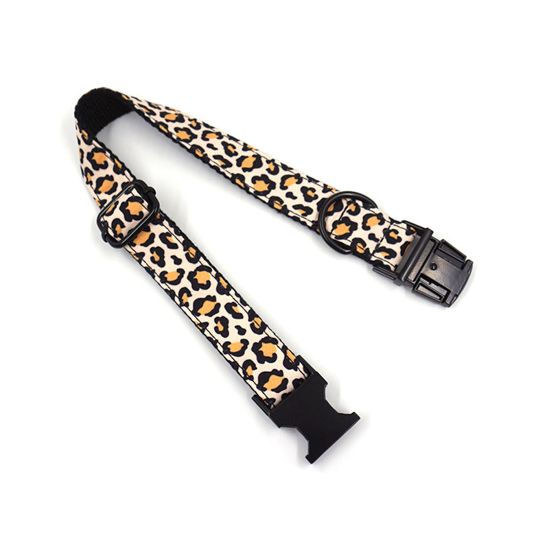 Leopard Dog Collar & Leash Set