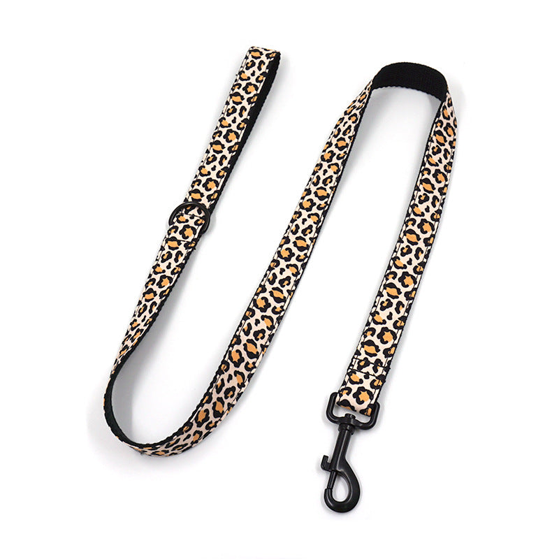 Leopard Dog Collar & Leash Set