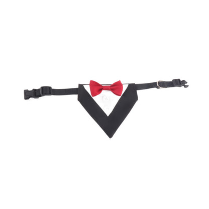 Aminger's Gentleman Style British Button Bow Dog Collar Wedding Accessories
