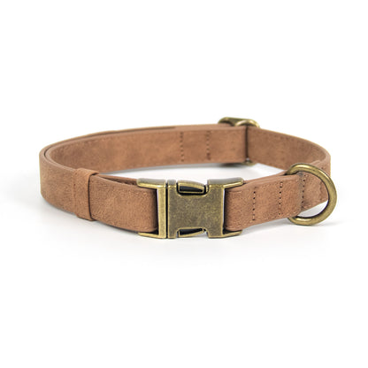 Vintage Suede Collar & Leash Set