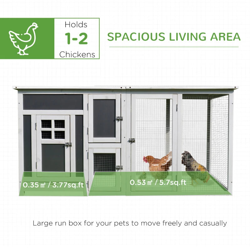Outdoor Hen House with Run & Nesting Box