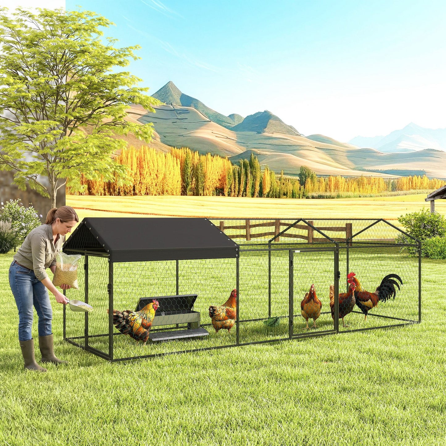 Metal Chicken Coop Waterproof & Anti-UV Cover