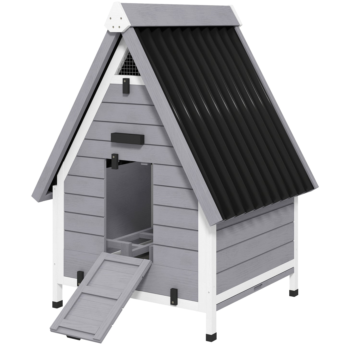 Happy Hen Coop - Outdoor Hen House with Nest Box & Easy-Clean Tray