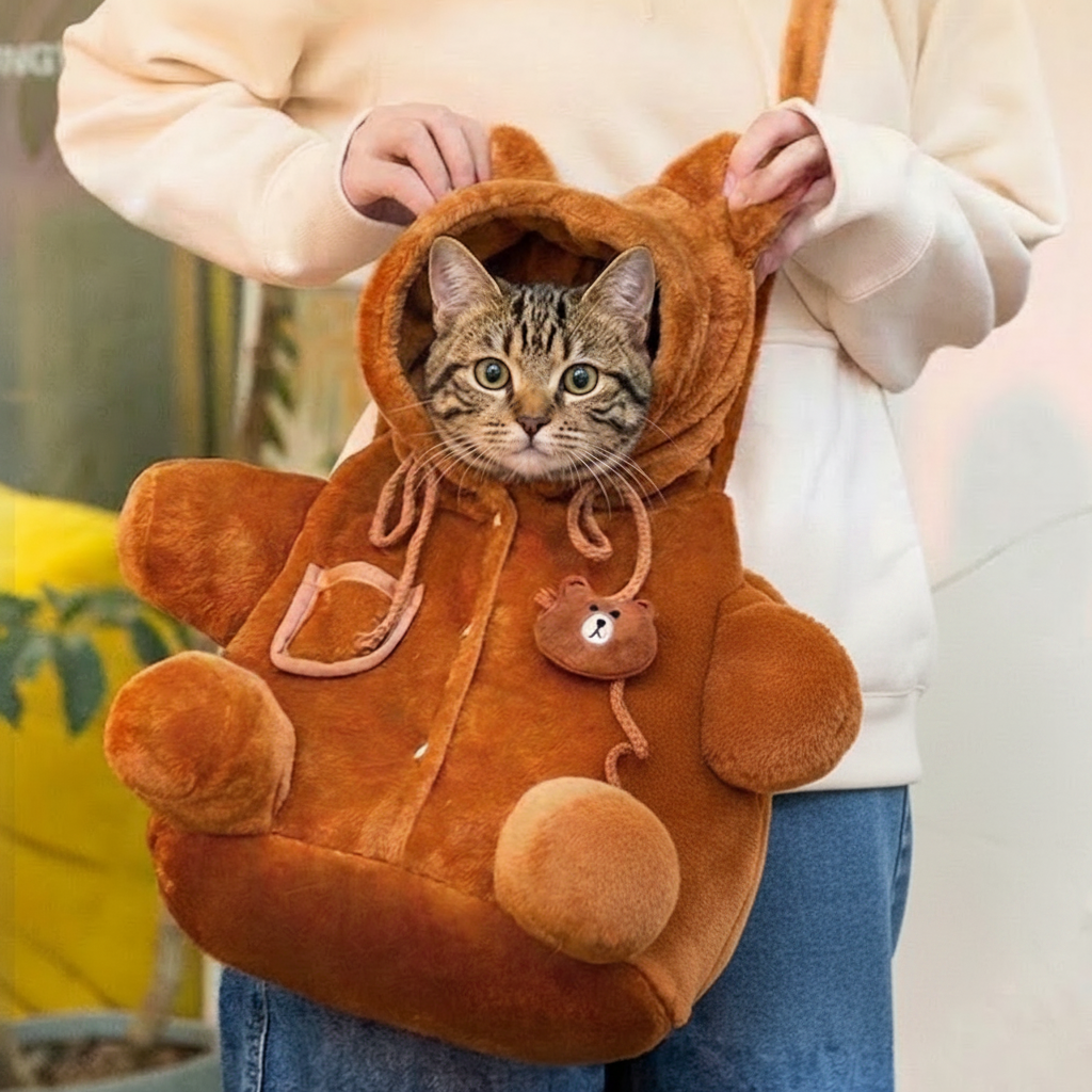 Funky Pet Shoulder Bag – Breathable Carrier with Head-Out Design for Small Pets