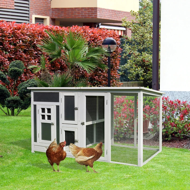 Outdoor Hen House with Run & Nesting Box