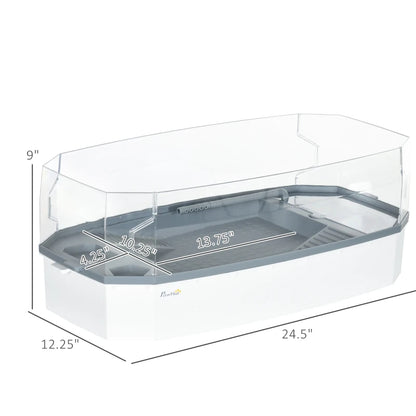 Turtle Habitat Tank Kit – Multi-Zone Aquarium with Basking Platform & Filtration System