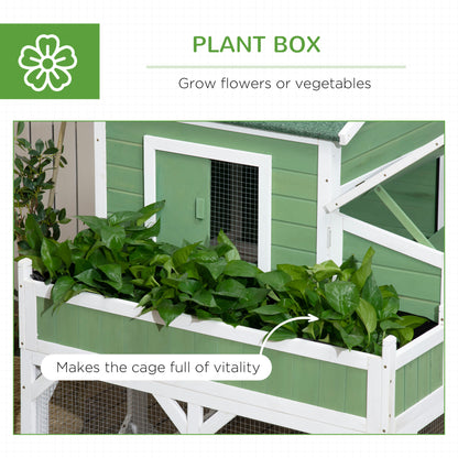 49" Chicken Coop Hen House with Garden Space