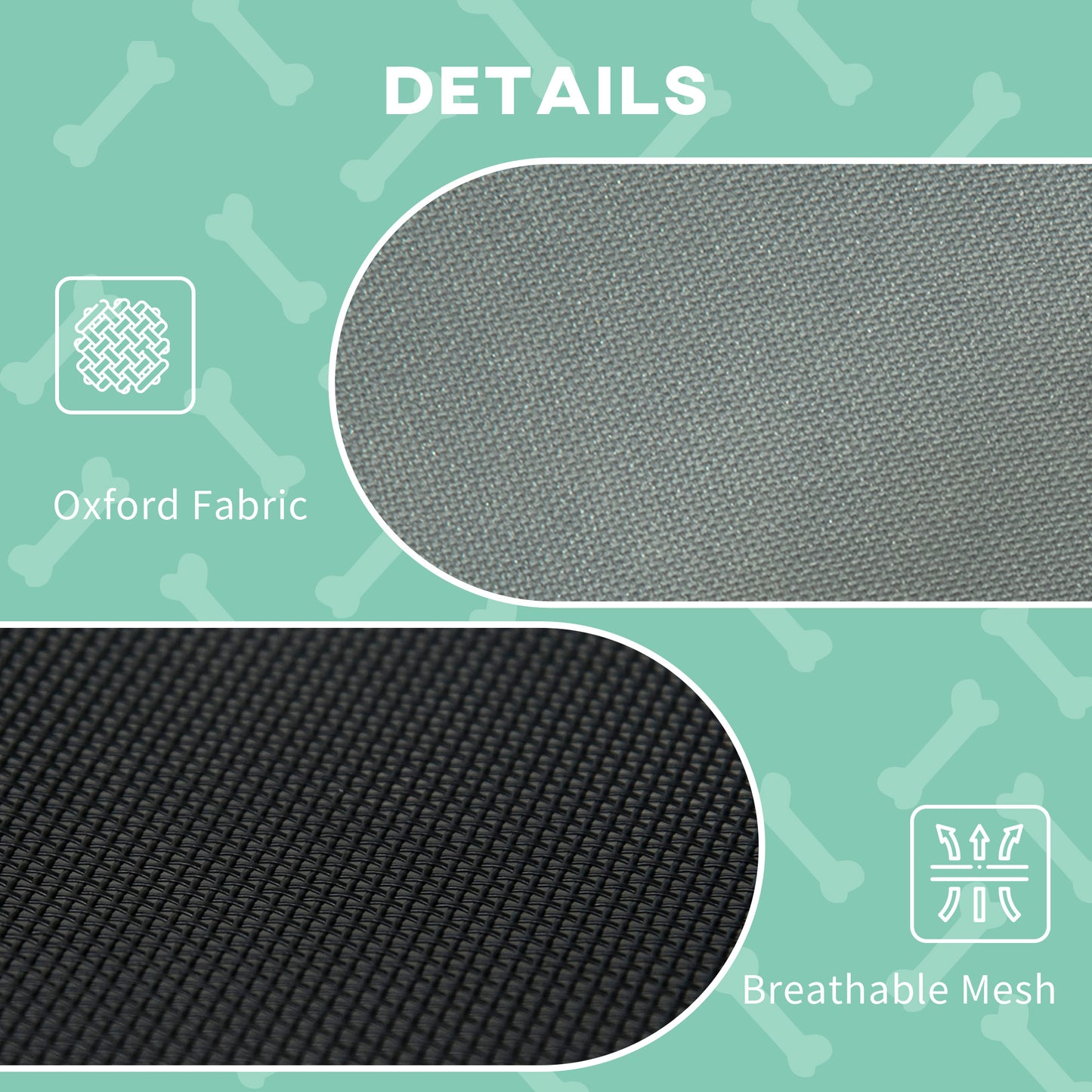 24" Elevated Dog Bed With Removable Canopy, UV Protection Canopy Shade