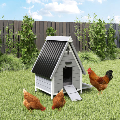Happy Hen Coop - Outdoor Hen House with Nest Box & Easy-Clean Tray