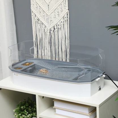 Turtle Habitat Tank Kit – Multi-Zone Aquarium with Basking Platform & Filtration System