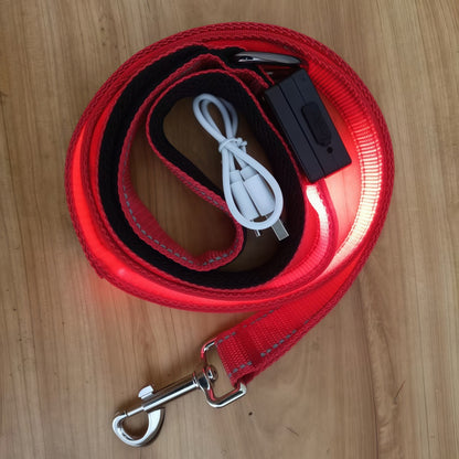 LED Luminous Rechargeable Traction Leash