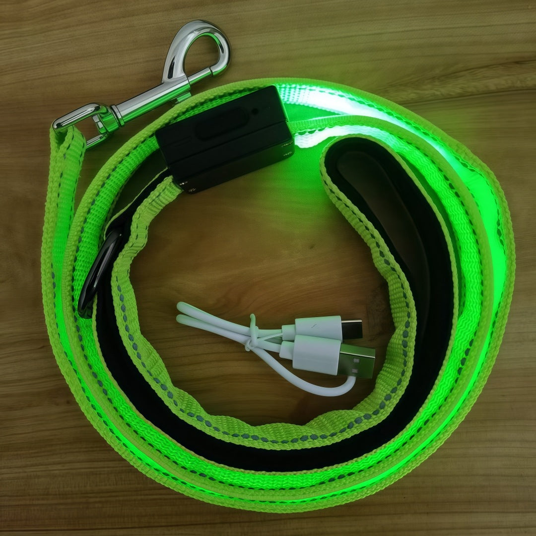 LED Luminous Rechargeable Traction Leash